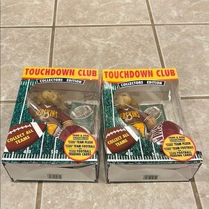 Washington redskins bundle of 2 new sets of plush football and 12 cards